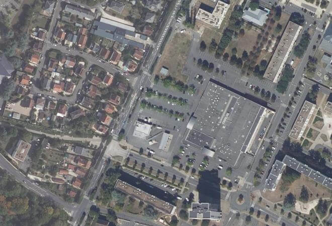 Vue aérienne Marché des Gibjoncs, Bourges