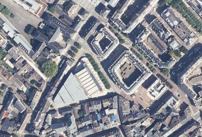 Vue aérienne Marché des Halles, Chambéry