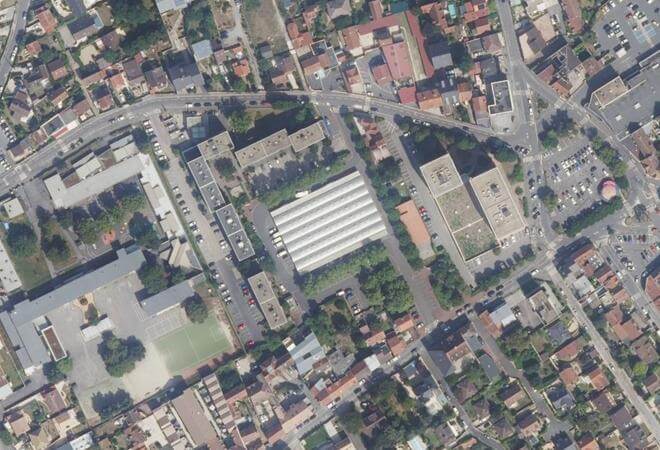 Vue aérienne Marché des Maréchaux, Conflans-Sainte-Honorine