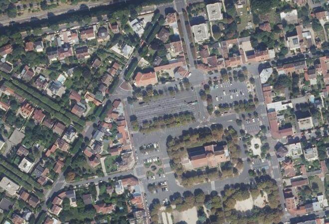 Vue aérienne Marché des Marronniers, Saint-Maur-des-Fossés