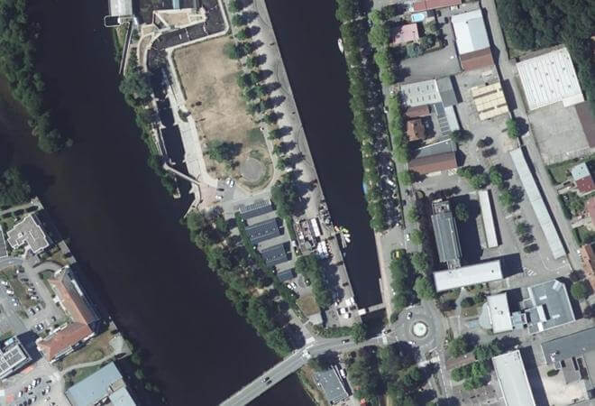 Vue aérienne Marché des Paysans Bio d'Épinal, Épinal