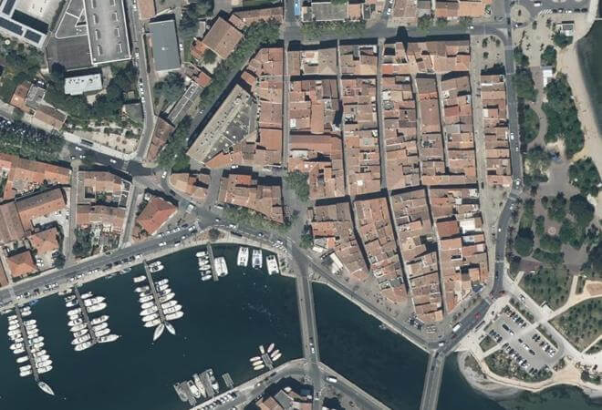 Vue aérienne Marché des Producteurs, Martigues
