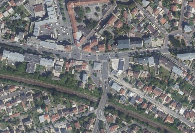 Vue aérienne Marché des Richardets, Noisy-le-Grand