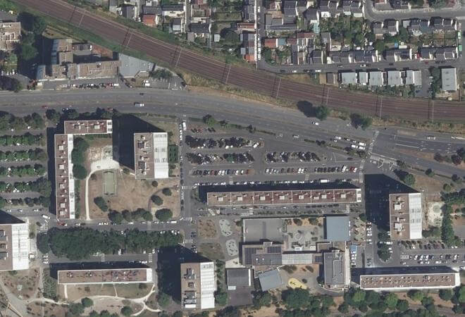 Vue aérienne Marché des Rives du cher, Tours