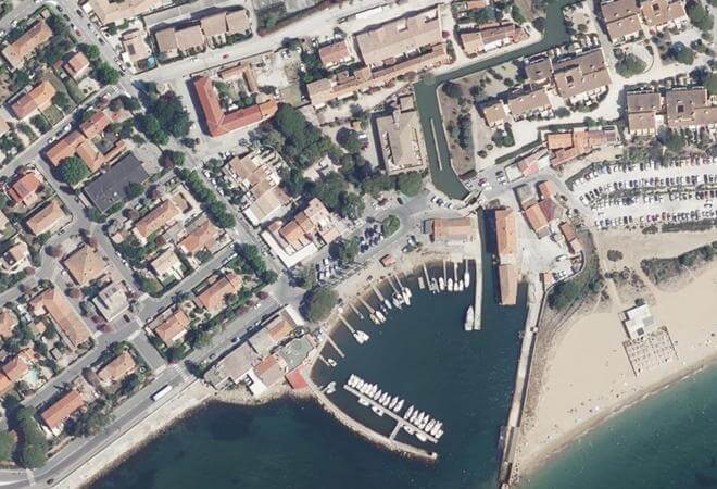 Vue aérienne Marché des Salins, Hyères