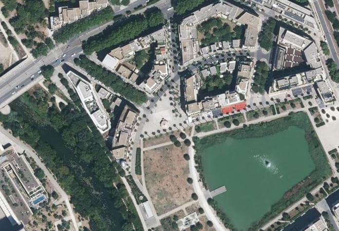 Vue aérienne Marché du Bassin Jacques Cœur, Montpellier
