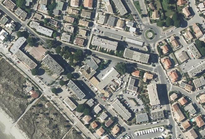 Vue aérienne Marché du Boucanet, Le Grau-du-Roi