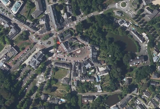Vue aérienne Marché du Bourg, Orvault