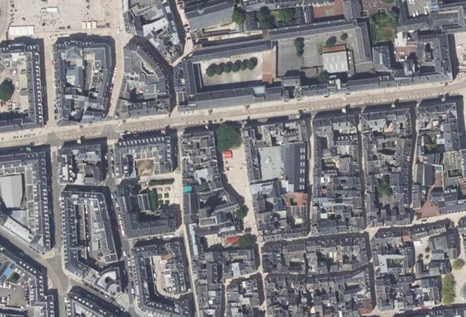 Vue aérienne Marché du Centre-ville, Orléans