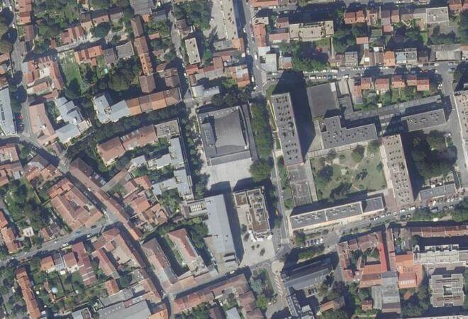 Vue aérienne Marché du centre-ville, Villejuif