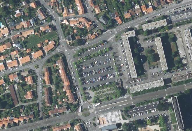 Vue aérienne Marché du Château, Rezé