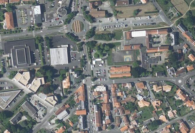 Vue aérienne Marché du dimanche, Rezé