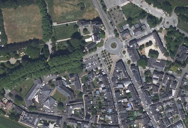 Vue aérienne Marché du Général Leclerc, Les Ponts-de-Cé