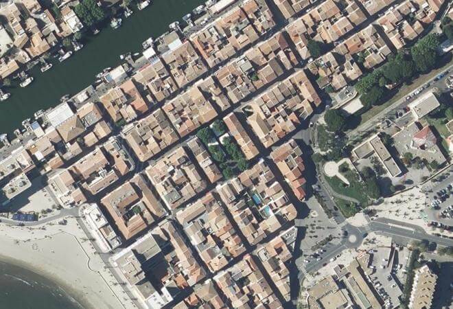 Vue aérienne Marché du Grau-du-Roi, Le Grau-du-Roi