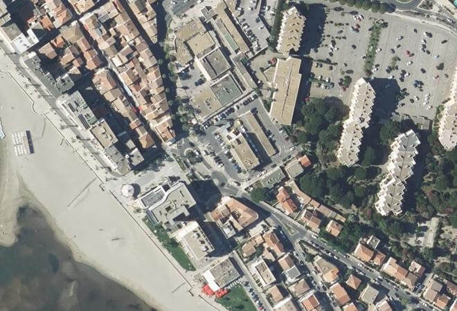 Vue aérienne Marché du Grau-du-Roi, Le Grau-du-Roi