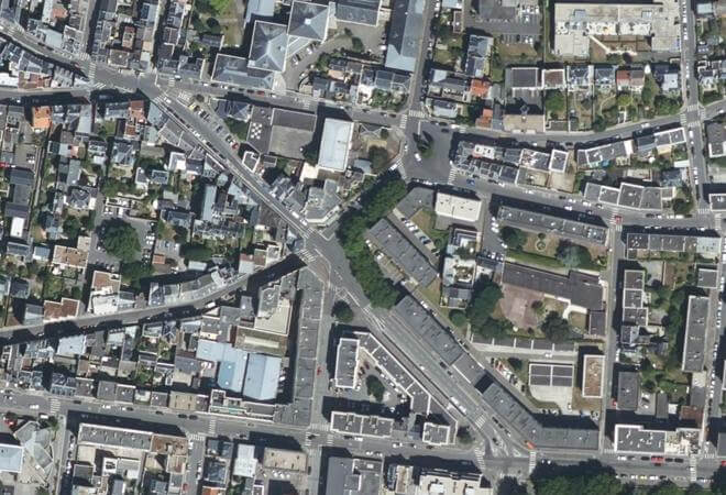 Vue aérienne Marché du Havre, Le Havre