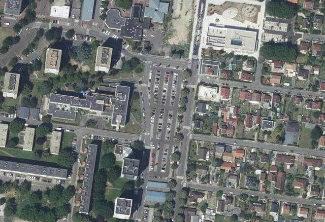 Vue aérienne Marché du Madrillet, Saint-Étienne-du-Rouvray