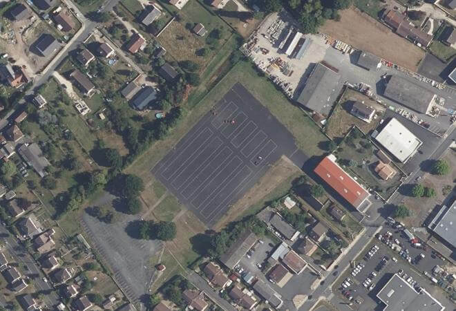 Vue aérienne Marché du Mardi, Vierzon