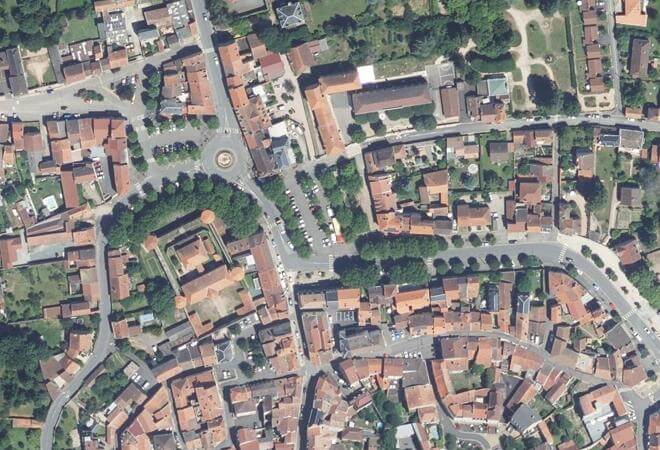 Vue aérienne Marché du mercredi, Gannat