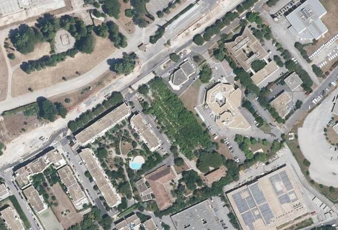 Vue aérienne Marché du millénaire, Montpellier