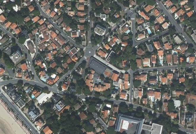 Vue aérienne Marché du Parc, Royan