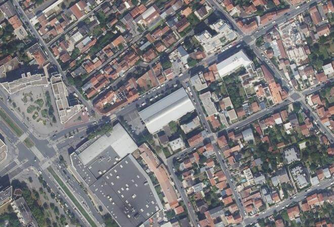 Vue aérienne Marché du Petit-Colombes, Colombes