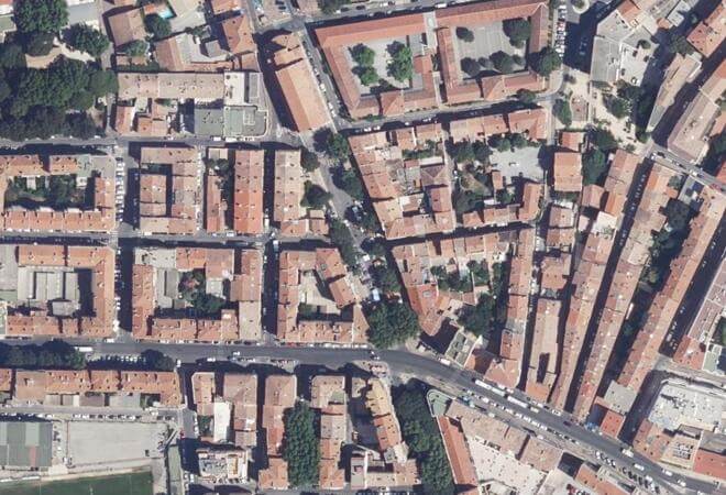 Vue aérienne Marche du Pont du Las, Toulon