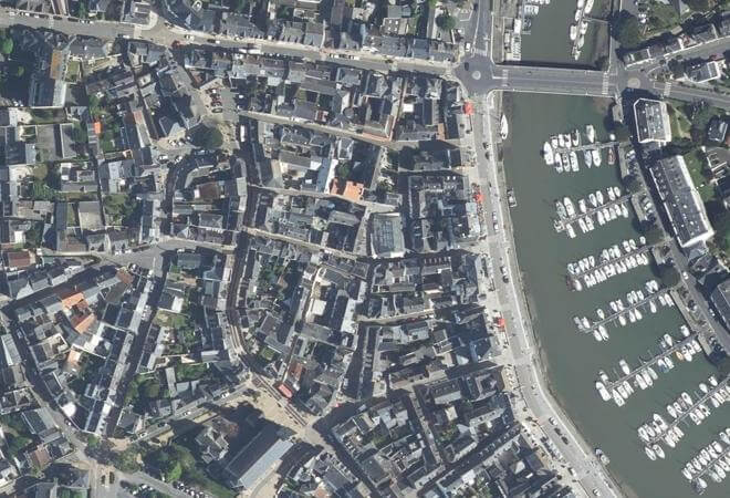 Vue aérienne Marché du Pouliguen, Le Pouliguen