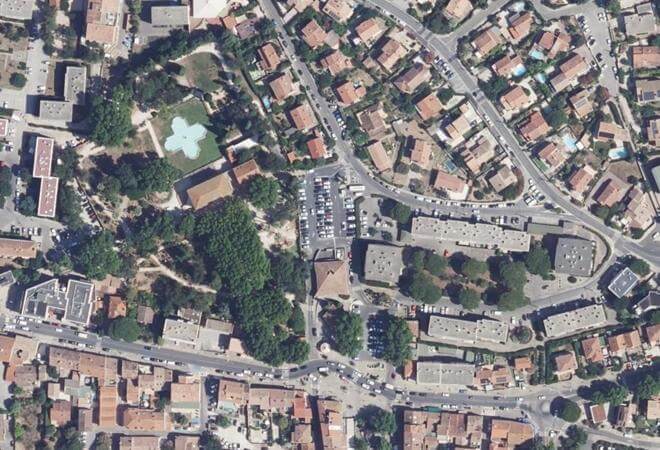 Vue aérienne Marché du Pradet, Le Pradet