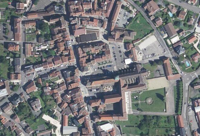 Vue aérienne Marché du Samedi, Luxeuil-les-Bains