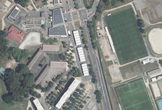 Vue aérienne Marché du Stade, Chalon-sur-Saône