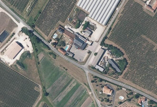 Vue aérienne Marché du Tambourinour, Mainxe-Gondeville