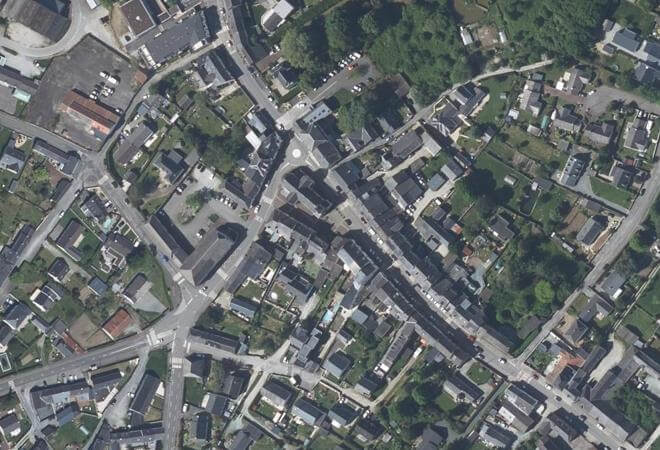 Vue aérienne Marché du Temple-de-Bretagne, Le Temple-de-Bretagne
