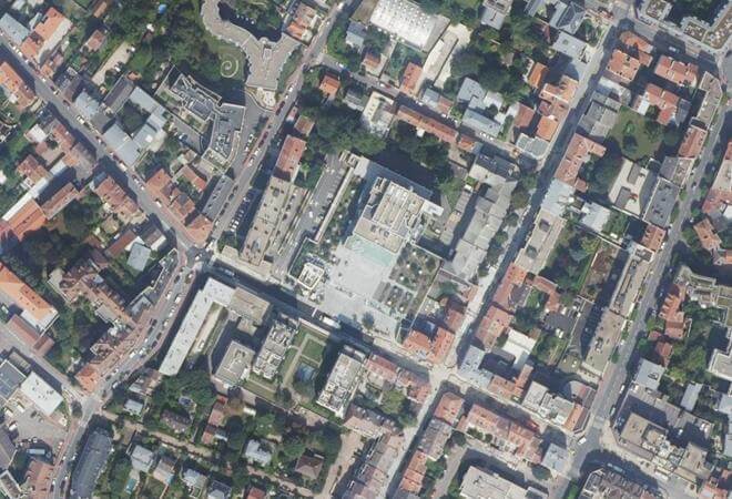Vue aérienne Marché du Trosy, Clamart