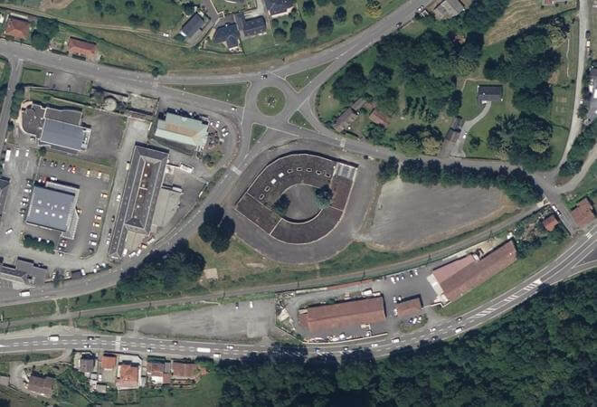 Vue aérienne Marché du Tydos, Lourdes
