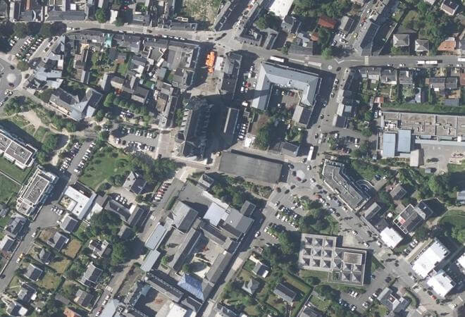 Vue aérienne Marché espace Mellay, Carquefou