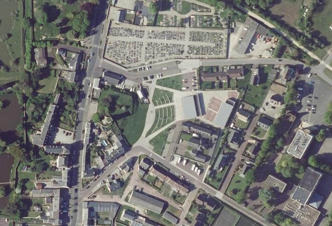 Vue aérienne Marché estival de La Haye, La Haye