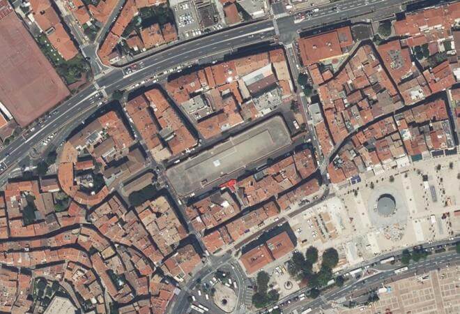 Vue aérienne Marché Forville, Cannes