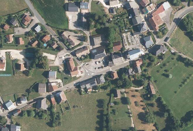 Vue aérienne Marché, Haut Valromey