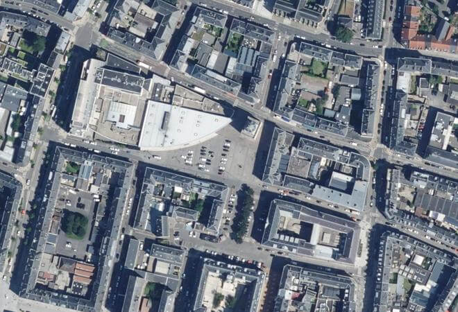 Vue aérienne Marché Hebdomadaire, Amiens