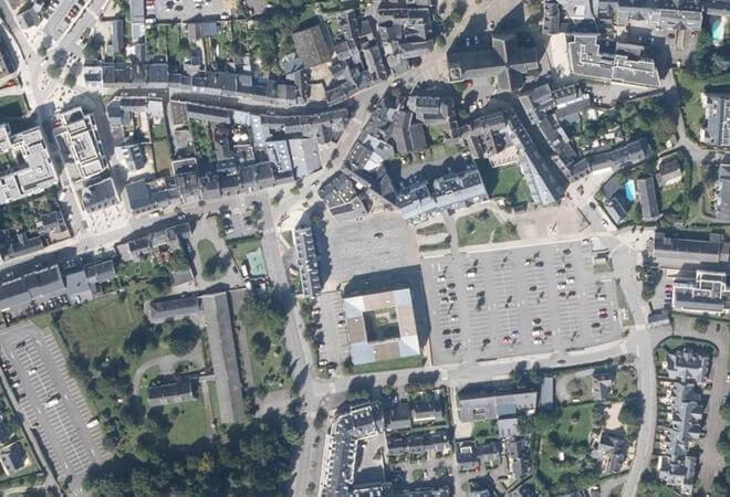Vue aérienne Marché hebdomadaire - Jeudi, Sarzeau