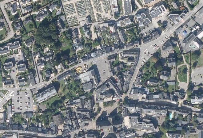 Vue aérienne Marché hebdomadaire - Samedi, Sarzeau