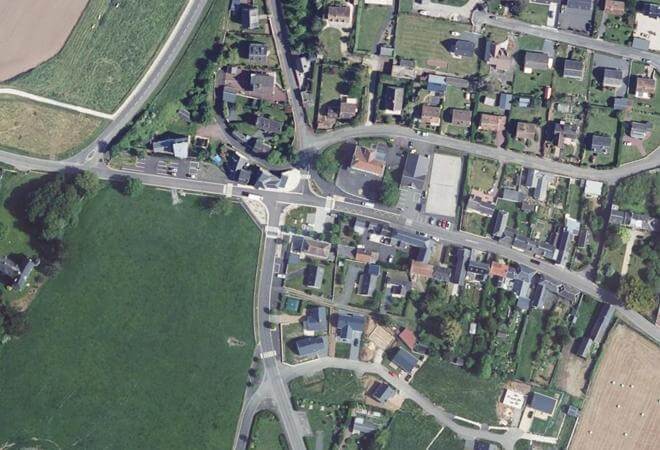 Vue aérienne Marché hebdomadaire, Vierville-sur-Mer