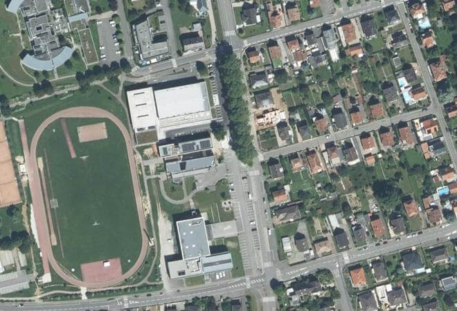 Vue aérienne marché hebdomadaire, Vendenheim