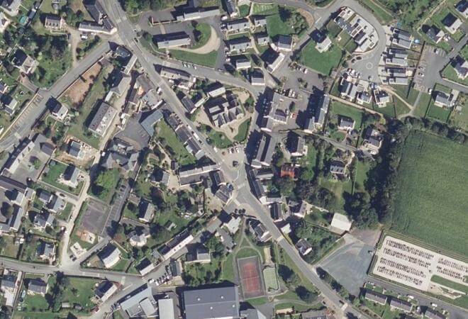 Vue aérienne Marché Hebdomaire de Guengat, Guengat