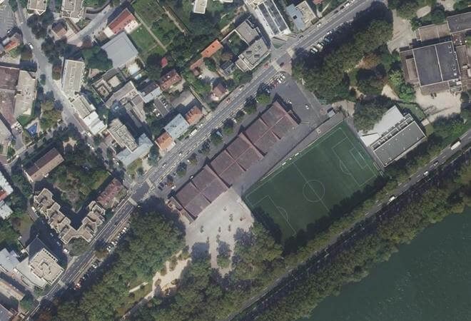 Vue aérienne Marché Héloïse, Argenteuil