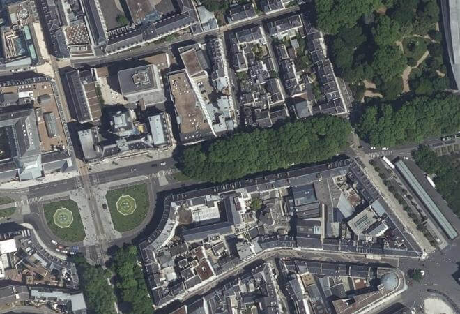 Vue aérienne Marché Heurteloup, Tours