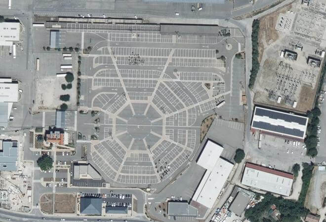 Vue aérienne Marché horticole, Carpentras
