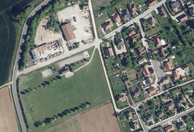 Vue aérienne Marché Isle-Aumont, Isle-Aumont