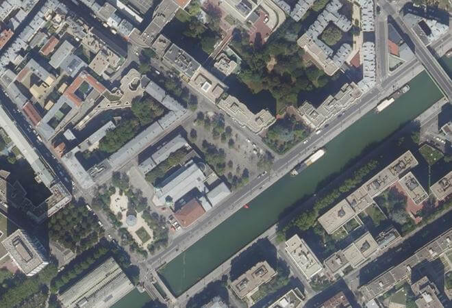 Vue aérienne Marché Joinville, Paris